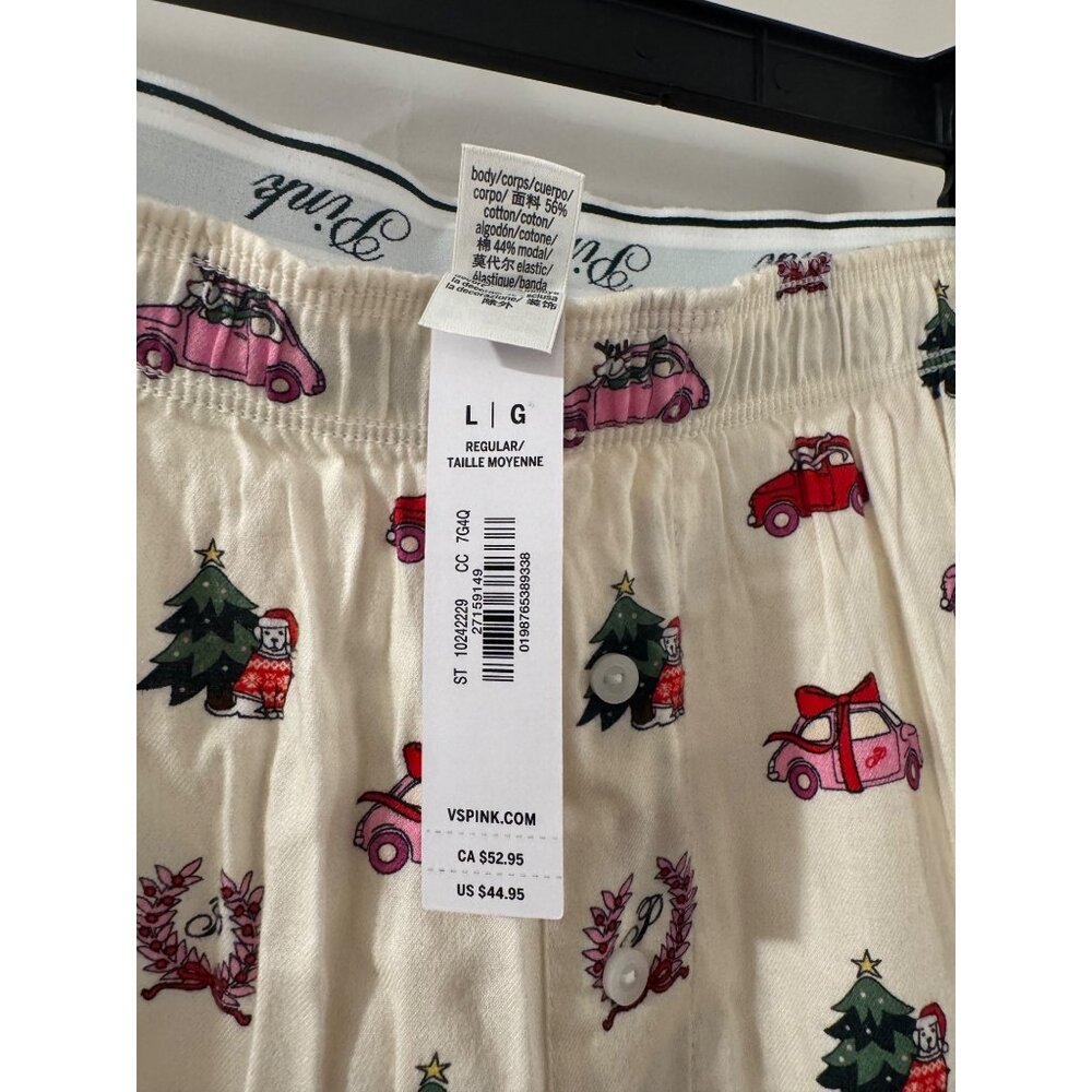 Vs Pink Womens Holiday Pajama Pants L - Picture 3 of 4